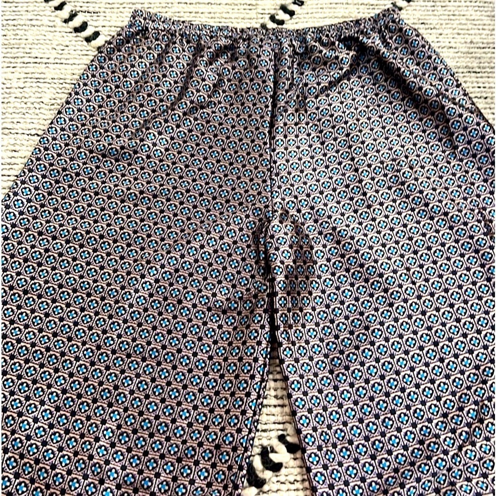 Studio EY,Palazzo Pant,Sinfully-Sexy, Silky, Elastic-Waist,Faux-Tassels, Size XL - Picture 4 of 11